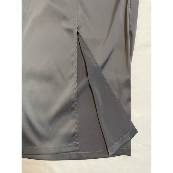 NWT New $232 Skills & Genes Grey Satin Midi Dress Size 6 - Picture 11 of 12